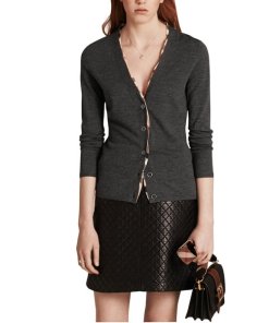 Burberry Brit Check Trim Cardigan
