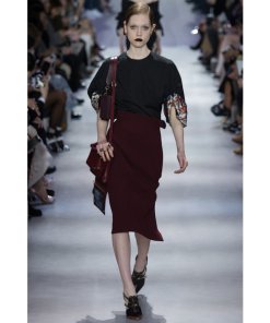 Christian Dior Print-Panel Gathered Sleeve T-shirt