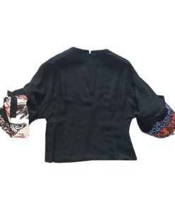 Christian Dior Print-Panel Gathered Sleeve T-shirt