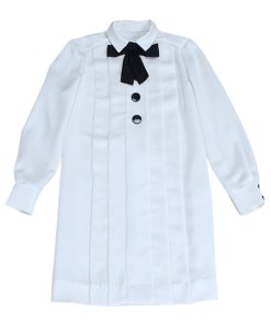 Kate Spade Griffin Satin Crepe Bow Shirtdress
