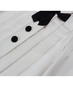 Kate Spade Griffin Satin Crepe Bow Shirtdress
