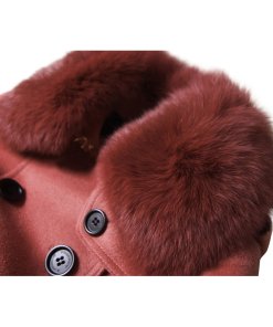 Burberry Sandringham Fur Collar Wool & Cashmere Trenchcoat
