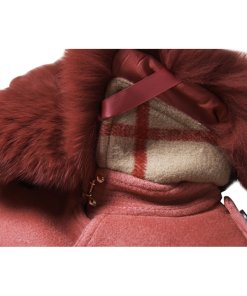 Burberry Sandringham Fur Collar Wool & Cashmere Trenchcoat