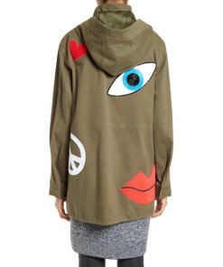 Alice + Olivia Cheryl EmAlice + Olivia Cheryl Embellished Hooded Parkabellished Hooded Parka
