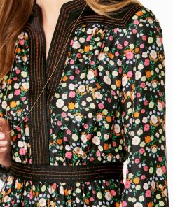 Tory Burch Promenade Floral Silk Tunic Dress