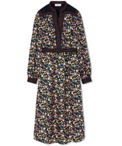 Tory Burch Promenade Floral Silk Tunic Dress