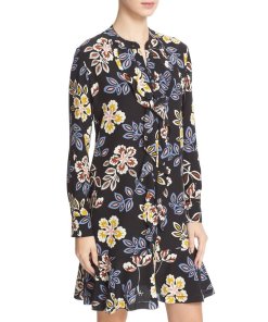 Tory Burch Jane Floral Silk Shirtdress