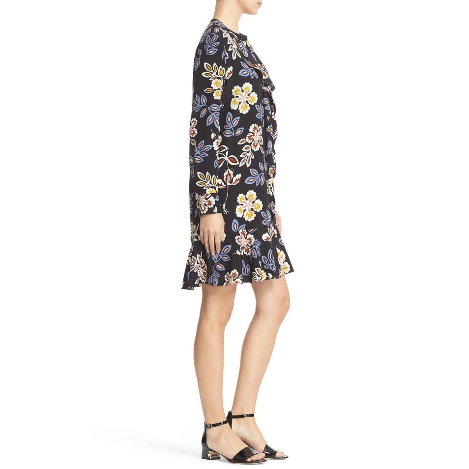 tory burch fit and flare dress Primavera 4514 Size 00 Black Keyhole Prom Dress main image 0