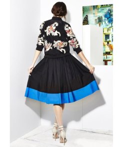 Alice + Olivia Felisa Floral Bead Satin Bomber Jacket