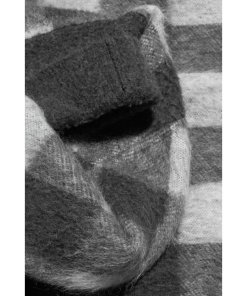 Balenciaga Check Wool & Mohair Blend Turtleneck Sweater