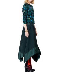 Kenzo Shadow Flower Appliqué Wool-Blend Intarsia Sweater