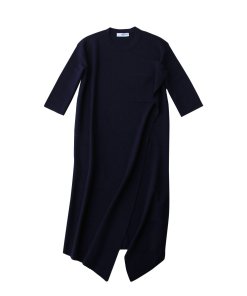 Balenciaga Square Pocket Asymmetric Cashmere Sweater Dress