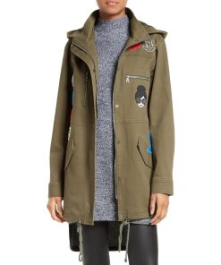 Alice + Olivia Cheryl Embellished Hooded Parka