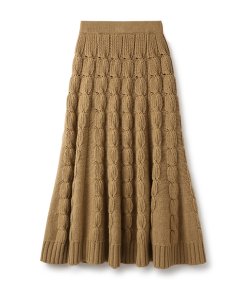 Michael Kors Collection Cable-Knit Merino Wool & Cashmere Midi Skirt