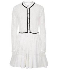 Maje Rayane Lace Puffball Dress