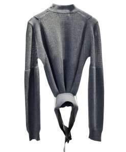 Toga Archives Rib Knit Belted Wool Blend Cardigan
