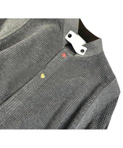 Toga Archives Rib Knit Belted Wool Blend Cardigan
