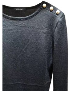 Balmain Button Detail Wool & Cashmere Blend Sweater