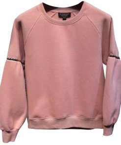 Burberry Studded Balloon Sleeve Cotton-Blend Sweatshirt