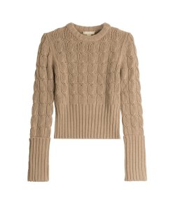 Michael Kors Collection Cable-Knit Merino Wool & Cashmere Sweater