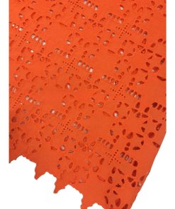 Sacai Star-Crochet Scalloped-Hem Cotton Skirt