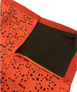 Sacai Star-Crochet Scalloped-Hem Cotton Skirt