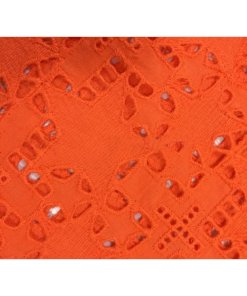 Sacai Star-Crochet Scalloped-Hem Cotton Skirt