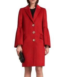 Burberry Samborne Wool & Cashmere Bell-Sleeve Coat