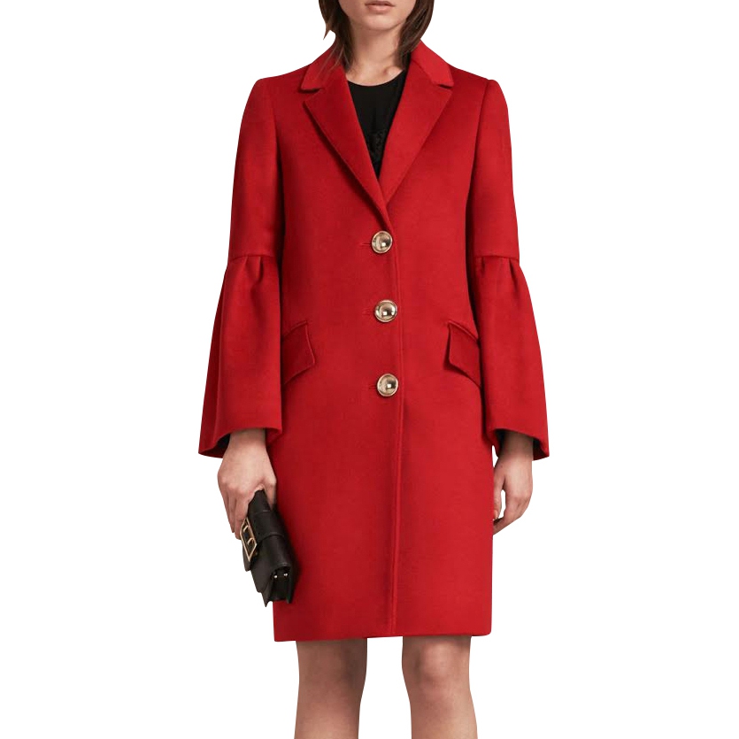 Burberry Samborne Wool & Cashmere Bell-Sleeve Coat
