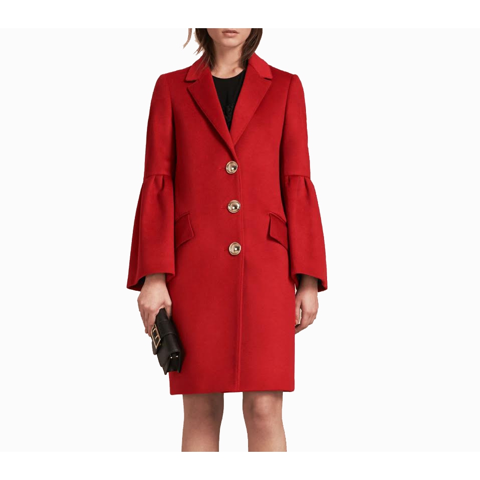 Burberry Samborne Wool & Cashmere Bell-Sleeve Coat
