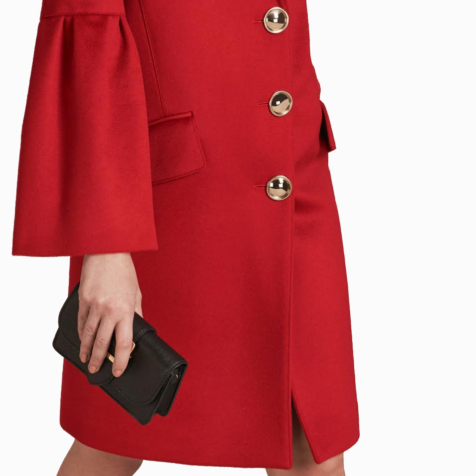 Burberry Samborne Wool & Cashmere Bell-Sleeve Coat