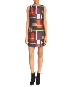 Alice + Olivia Clyde Print Sleeveless A-Line Dress