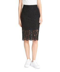 Diane von Furstenberg Glimmer Lace Pencil Skirt