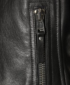 Balenciaga Epaulette Detail Leather Biker Jacket