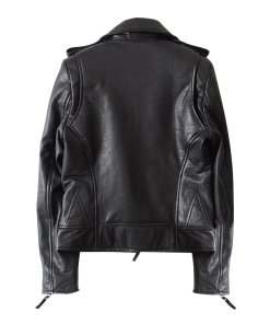 Balenciaga Epaulette Detail Leather Biker Jacket