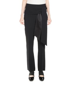 Givenchy Tie-Waist Silk Crepe Pants