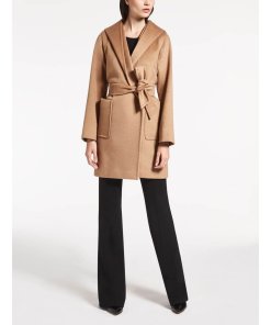 Max Mara Rialto Hooded Camel Hair Coat