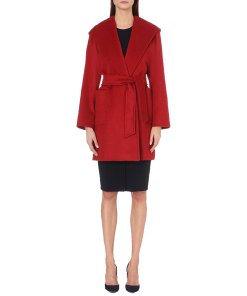 Max Mara Rialto Hooded Camel Hair Coat