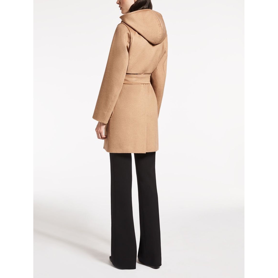 Max Mara Rialto Hooded Camel Hair Coat