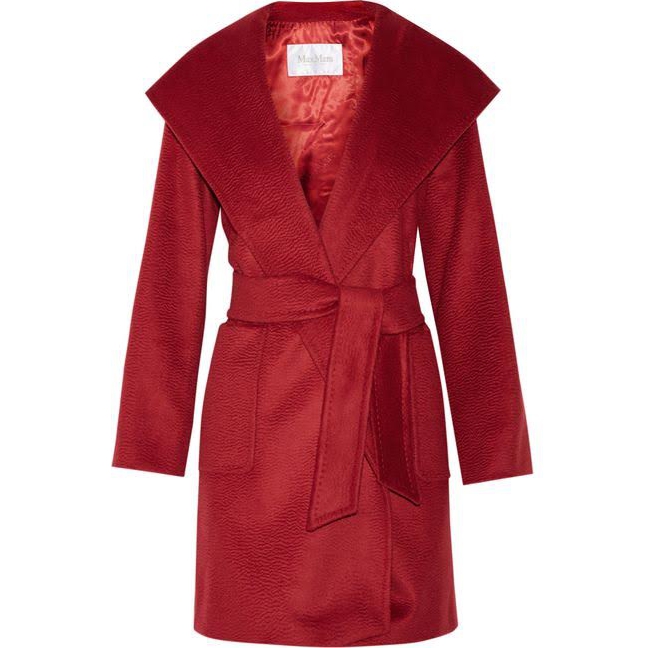 Max Mara Rialto Hooded Camel Hair Coat