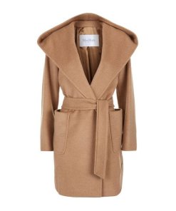 Max Mara Rialto Hooded Camel Hair Coat