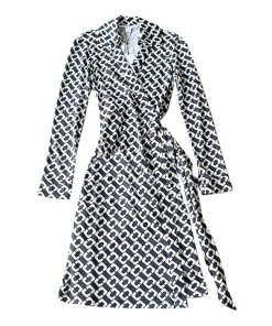Diane von Furstenberg New Jeanne Two Chain Link Wrap Dress