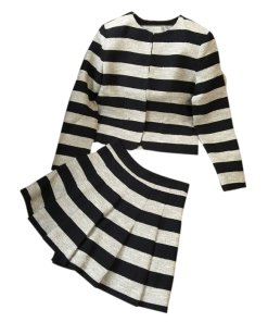 Alice & Olivia Striped Cotton-Blend Jacket & Shorts