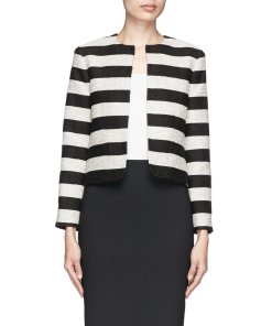 Alice & Olivia Striped Cotton-Blend Jacket & Shorts