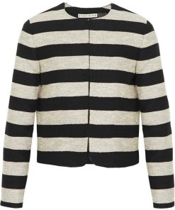 Alice & Olivia Striped Cotton-Blend Jacket & Shorts