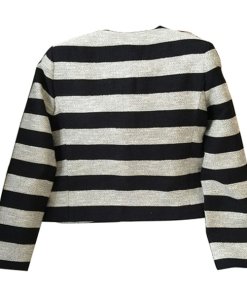 Alice & Olivia Striped Cotton-Blend Jacket & Shorts