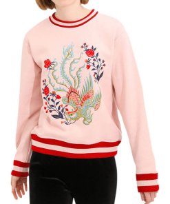 Sandro Embroidered Floral Sweatshirt