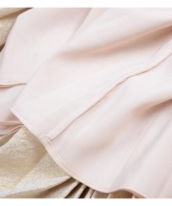 Alice + Olivia Katz Pleated Metallic Silk-Blend Skirt