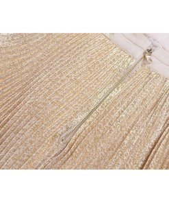 Alice + Olivia Katz Pleated Metallic Silk-Blend Skirt