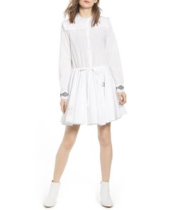 Zadig Voltaire Ranil Embroidered Fit And Flare Dress